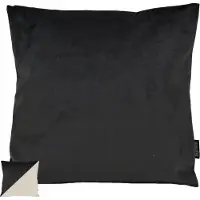 Gek op kussens! Sierkussen velvet 2 tone black / cream | 45 x 45 cm | velvet/polyester