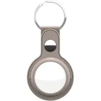 KEYBUDZ AirTag Leather Keyring Hanger Bruin