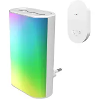 VB Extend Deurbelset met plug-in ontvanger en LED paneel + Beldrukker met LED indicatielamp - 100 meter bereik - 32 melodieën - Wit