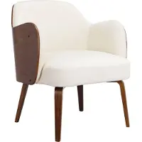 Notio Living Haruko - Gestoffeerde Accent Stoel in Dolly Teddy CrÃ¨me (79 x 72 x 69 cm)