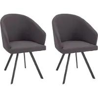 Loft 24 Barry-Stoel - 2 Pack - Antraciet