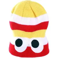 Scheepers Muts gebreid rood, wit en geel | carnavals beanie (rood, wit en geel)