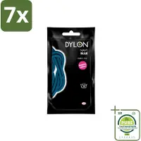 Dylon 7 x – Textielverf Handwas – Navy Blue – 50 g - Grootverpakking - Navy Blue - Marineblauw - Textielverf - Handwas - Kleurstof