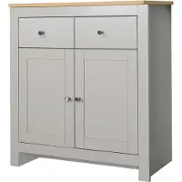 Loft 24 Emerald-Dressoir - 2-deurs 2-laden - Eiken/Grijs