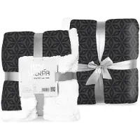 Kerst Fleeceplaid 150x200 Duurzaam Hoogwaardige Deken Velboa voorkant Sherpa achterkant Feestelijk