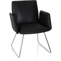 Hjh OFFICE DESIGNIA V - Vergaderstoel / bezoekerstoel Zwart