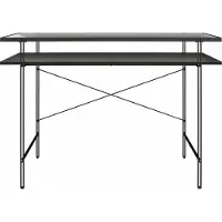 DOMUS Wainwright-Bureau - Glas/Zwart Metaal