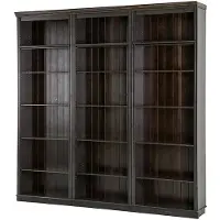 Notio Living Anita - Boekenkast in donkerbruin grenen (223 x 222 x 34 cm)