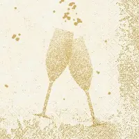 Duni Dunisoft - Napkins- servetten 60 stuks 40*40 ecru champagneglas