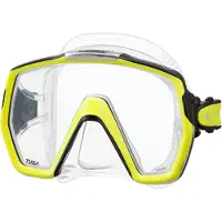 Tusa Freedom HD M1001 – Premium snorkelmasker & duikbril van hypoallergeen siliconen met breed panoramisch zicht en één venster – Transparant/Geel – M1001 FY