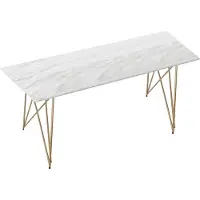 Loft 24 Asama-Eettafel - Marmer Goudlook