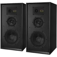 Wharfedale Super Linton Drie-weg Standmount - Kevlar Woofer - AMT Tweeter - Hoogwaardige Geluidskwaliteit - Zwart