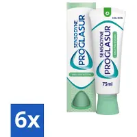 Sensodyne 6 x - Tandpasta - ProGlasur Daily Protection - Dagelijkse Bescherming - 75 ml - Tandpasta - Tandglazuur - Tanderosie - Fluoride - Gevoelige Tanden