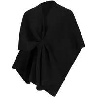 Sarlini Knit Poncho Zwart