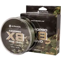 Ultimate Camopro X8 Braid Gevlochten Karperlijn 0.24mm/15.87kg (1200m) - Gevlochten Lijn