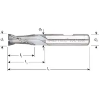 Rotec HSS-E spiebaanfrees, kort, AlCrN, ø18