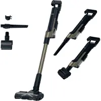 Hoover HF210PP 011, Steelstofzuiger 2-in-1, zonder zak, zwart, goud, 1 liter, rechthoekig, voor droog gebruik