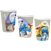 De Smurfen - 8 Verjaardagsbekers - Karton - 250 ML