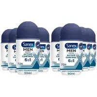 Sanex Deo Roller - Men Active Control - 8 x 50 ml Voordeelverpakking
