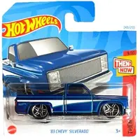 Hot Wheels '83 CHEVY SILVERADO BLUE METALIC 249/250 1:64 THEN AND NOW 9/10 SHORT CARD 2025