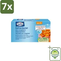 Toppits 7 x – Diepvrieszakjes – 1 Liter – 40 Zakjes - Grootverpakking - Diepvrieszakken - Vriesbrand Beschermen - Smaak Behouden - Voedingsstoffen Behouden - Flexibele Bodem