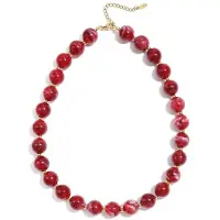 Yehwang Honey Bead Ketting | RVS & Acryl | Kralen Ketting | Rood | Beste Cadeau voor haar