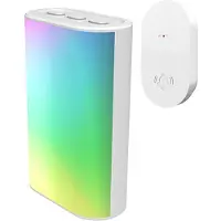 VB Extend Deurbelset met draadloze ontvanger en LED paneel + Beldrukker met LED indicatielamp - 100 meter bereik - 32 melodieën - Wit