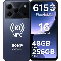 Doogee Note 56 Plus - Smartphone - Telefoon - 48 GB RAM+ 256 GB ROM (2TB/TF) - 50 MP camera - 6150 mAh/18W - 6.56 inch 90Hz - Gemini AI - Widevine L1 - NFC - Face ID - Vingerafdruk - GPS - Paars