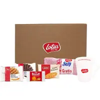 Lotus Koffiemoment Koekmix doos - Mix van Biscoff, Wafels & Galettes Bretonnes - Inclusief Mok & Keukenhanddoek - 180 stuks - 2250g