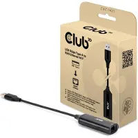 Club 3D CAC-1421 USB 3.2 Gen 1 (USB 3.0) / RJ45 Adapter [1x USB-A-stekker - 1x RJ45-bus] Zwart 12 cm