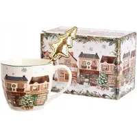 Duo Kerstmok met metalen kerstboom-infuser, 460 ml