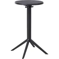 Beliani LEGRENA - Tuintafel - Zwart - Synthetisch materiaal