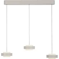 Schöner Wohnen Hanglamp Elmo, dimbaar, crème / amber, Woon-/ Eetkamer, metaal, Modern
