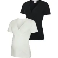 Mamalicious Shirt 'MLKerrie Tess' zwart / wit