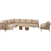 4 Seasons Outdoor Sofie Martinique modulaire hoek loungeset 6 delig keramiek amber