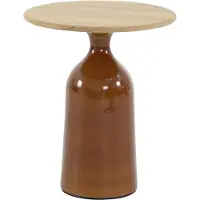 4 Seasons Outdoor June lounge tuintafel hoogglans keramiek caramel 45xH55 cm