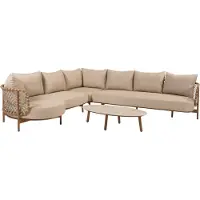 4 Seasons Outdoor Salute Martinique modulaire hoek loungeset 4 delig keramiek amber