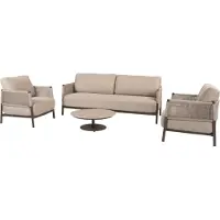4 Seasons Outdoor Boaz Savanne stoel bank loungeset 4 delig keramiek terre