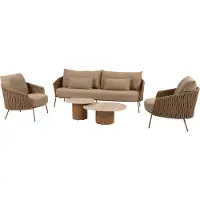 4 Seasons Outdoor Sofie Molina stoel bank loungeset 5 delig keramiek amber