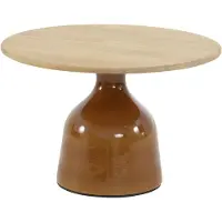 4 Seasons Outdoor June lounge tuintafel hoogglans keramiek caramel 60xH40 cm