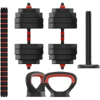 Ksix Dumbbell+barbell+kettlebell Kit 40kg Zilver 40 kg