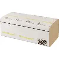 Green Hygiene FALK - Gevouwen handdoeken, Z-vouw, 25x23cm, 5000 vellen - 100% CO2-neutraal., Huishoudelijk papier, Bruin