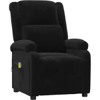 vidaXL Massagestoel fluweel zwart