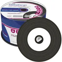 MediaRange | CD-R | 700 MB | Inkjet Printable | Black Vinyl | 50 Stuks