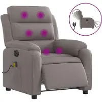 Syfax Massagestoel elektrisch verstelbaar stof taupe