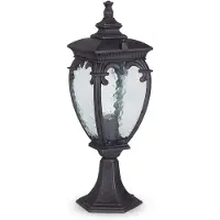 Maytoni Sokkellamp buiten Fleur, dimbaar, zwart, Aluminium, Antiek, Sokkellamp
