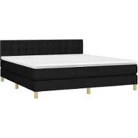 Syfax Boxspring met matras stof zwart 180x200 cm