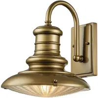 Elstead Lighting LED Wand Buitenlamp Redding Station | 1X E27 Max 60W | IP44 | Dimbaar | Painted Distressed Bronze