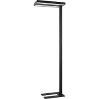 Arcchio Vloerlamp Logan Pro, dimbaar, zwart, Werkkamer / Kantoor, Aluminium, Modern