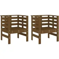 vidaXL Tuinstoelen 2 st 61,5x53x71 cm massief grenenhout honingbruin